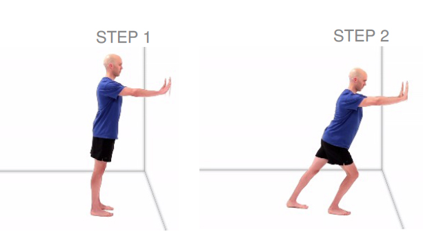 Straight leg calf 2024 stretch against wall